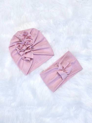 Lola Bambarillo Turban dla dziewczynki przydymiony róż