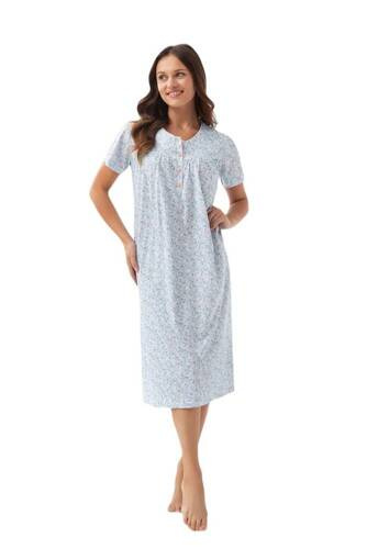 082 Koszula Nocna Luna - niebieski
