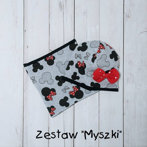 Zestaw Adaś Bambarillo czapka + komin melanż