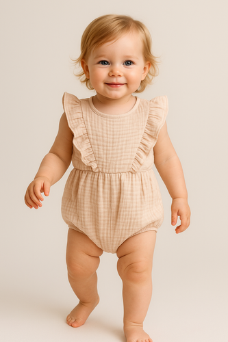 RA50215 Mamatti Rampers muślinowy - beżowy