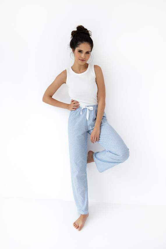 Sensis Dagna Piżama Damska - śmietankowy niebieski