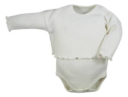 Guziczek Koala Body z długim rękawem -ecru