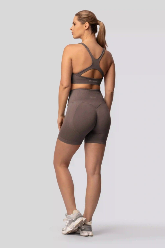 Spaio PUSH-UP PRO spodenki modelujące bezszwowe fitness szorty taupe