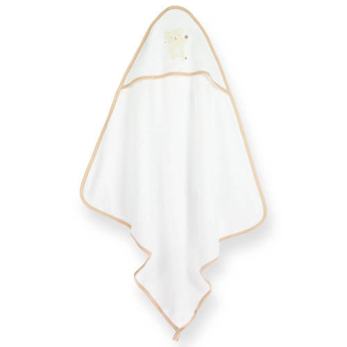 Miś z gwiazdką niemowlęce okrycie kąpielowe Martex biały