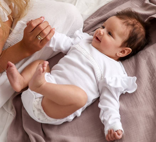 "Paris Girl" Makoma Body z długim rękawem biały 