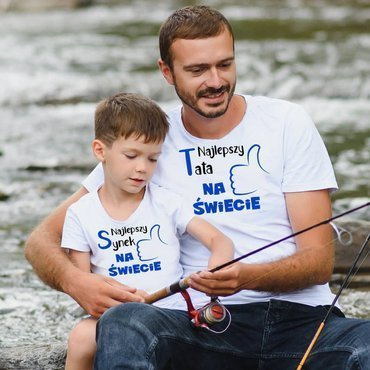 "NAJLEPSZY TATA SYN na świecie" Moocha zestaw dla taty i syna