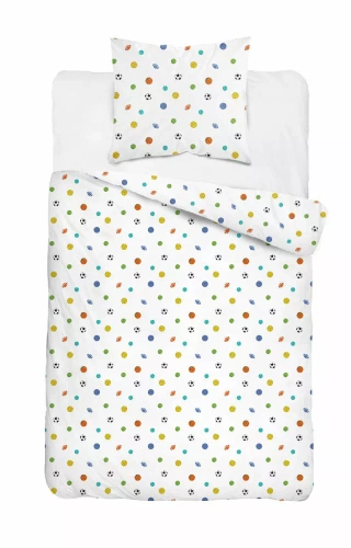 5442 A Sportowy Sen Pościel dziecięca bawełniana Detexpol biały