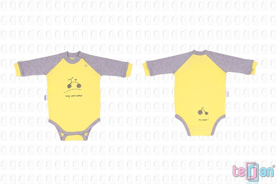 Body z długim rękawem "BIKE" niebieskie