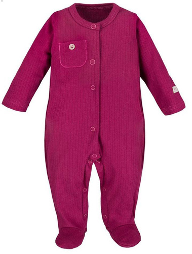 Pajac z kieszonką ze stópkami "Simply Comfy" Ewa Klucze - bordo