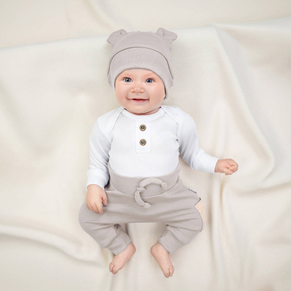 Body z długim rękawem 163546 "Magia Świąt" Nicol - biały