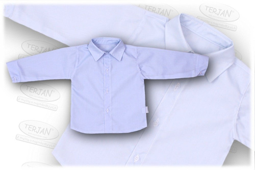 Koszula wizytowa długi rękaw Terjan niebieska krata