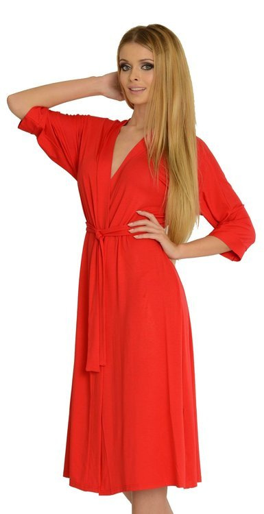 942 Visa Szlafrok Długi De Lafense - czerwony 589