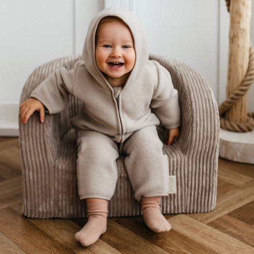 Mellow Eevi Pajac z kapturem -  różowy