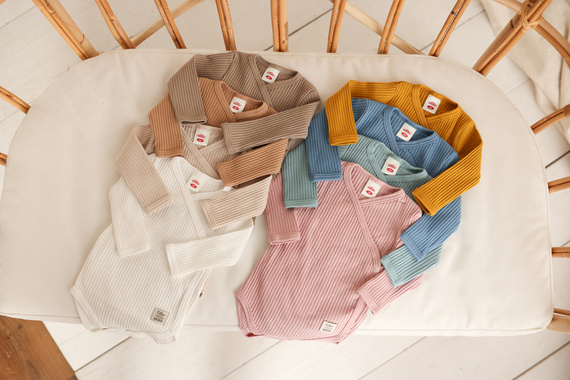 "Natural Harmony" Makoma Body dzidziuś z długim rękawem fango