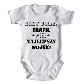 Body krótki rękaw "Najlepszy Wujek" Moocha biały