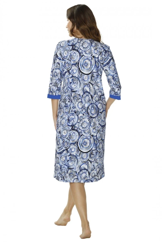 86671 Irene Koszula nocna Mewa druk niebieski