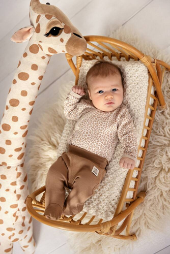 "Giraffe" Makoma Body dzidziuś z długim rękawem cętki