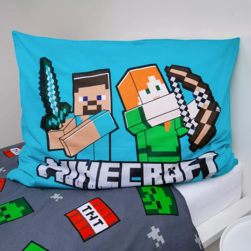 Minecraft „We Got This” Pościel bawełniana Jerry Fabrics – 140x200 cm, 100% bawełna, dwustronna