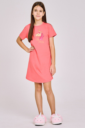 3176 Mila Taro  Koszula Dziewczęca koralowy