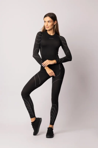 Rapid bluzka damska sportowa długi rękaw Spaio black/grey