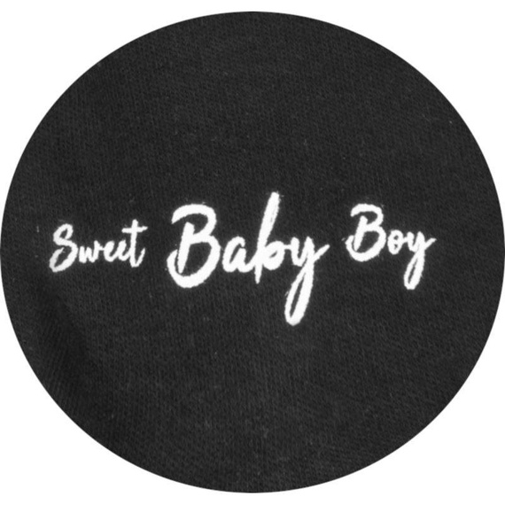 "Black & White" Spodenki bawełniane dla chłopca Terjan - czarny