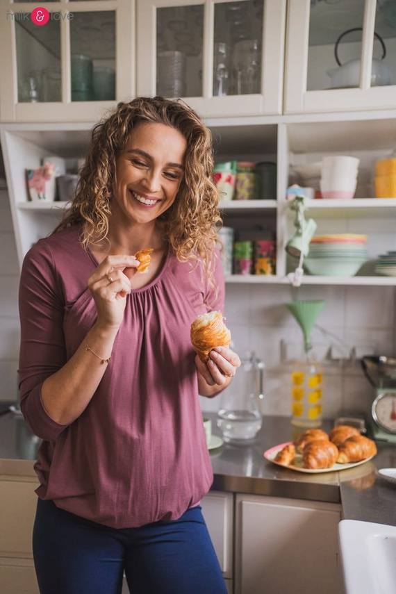 Kangaroo Milk&Love bluzka ciążowa i do karmienia z rękawem 7/8 rose brown