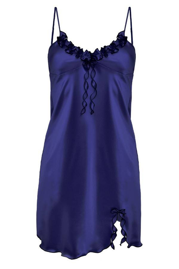 Gabi Halka satynowa koszulka damska DKaren - granatowy