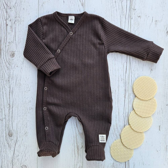 "Natural Waffel" Makoma Pajacyk niemowlęcy mocha