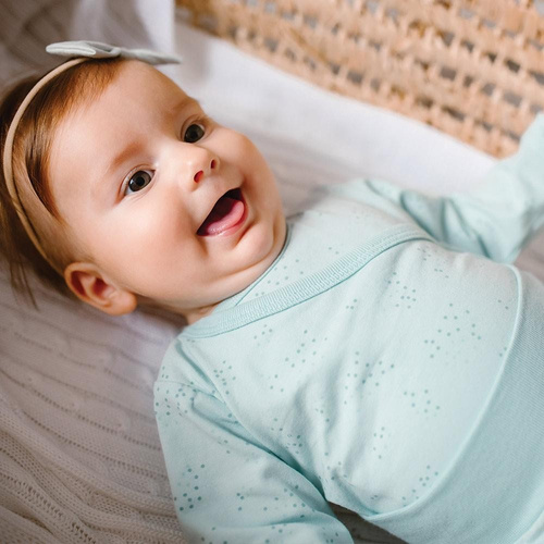 Petite Eevi Body rozpinane - listki zielone