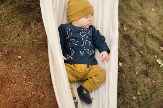 Bluzka z długim rękawem "Secret Forest" Pinokio - granat