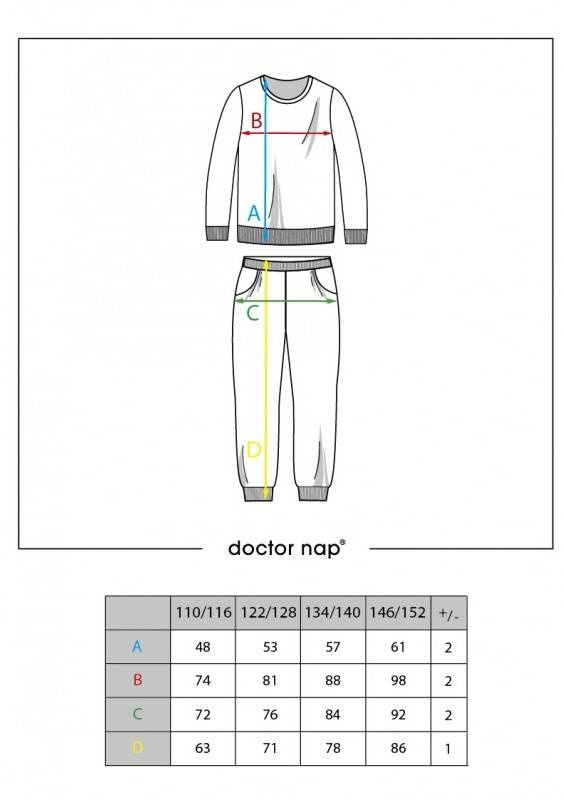 Piżama dziecięca 4167 Doctor Nap - black