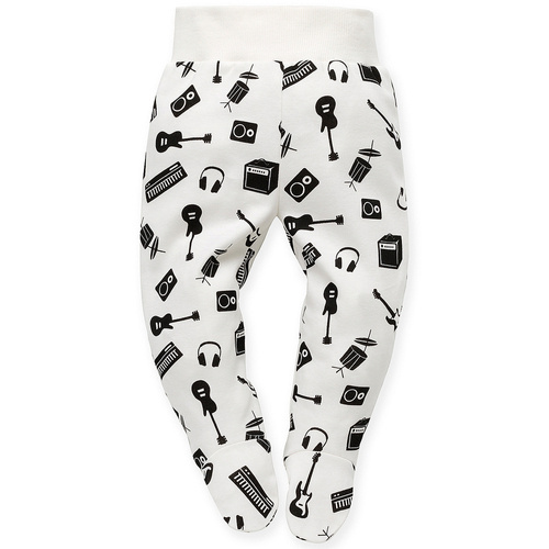 Lets Rock Pinokio Półśpiochy z nadrukiem - ecru