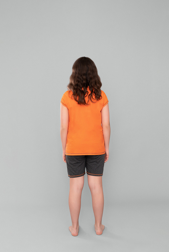 Blonde Italian Fashion Piżama dziewczęca - pomarańcz/ciemny melanż