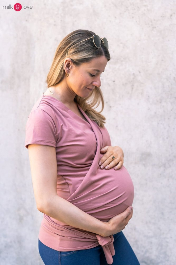 Bluzka do kangurowania milk and love dla mamy Milk&Love błękitny