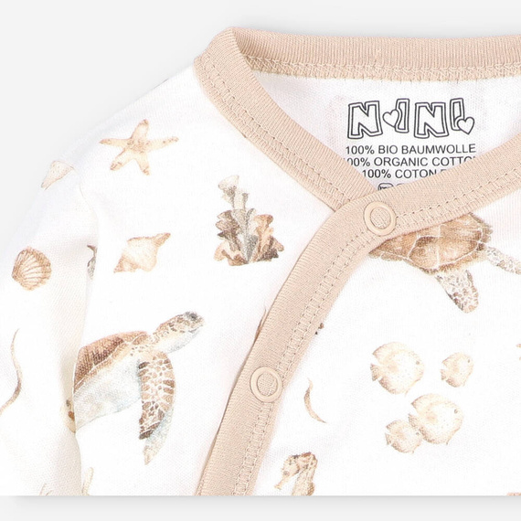 Turtles Body kopertowe z bawełny organicznej Nini druk