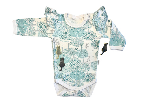 Mamatti BD15126 – bawełniane body dla dziewczynki z długim rękawem, wygodne i stylowe