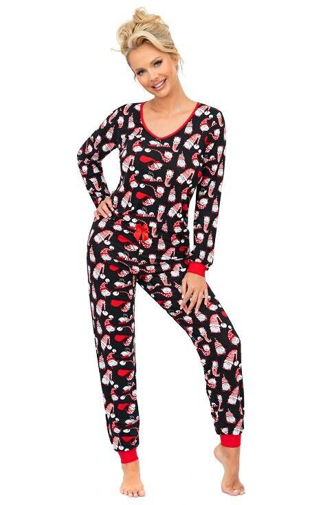 Santi Long Piżama damska Donna - czarna