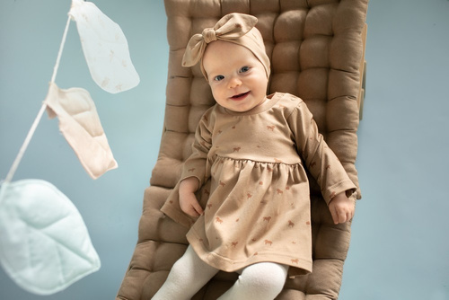 Wooden Pony Pinokio Sukienka z nadrukiem - brąz druk