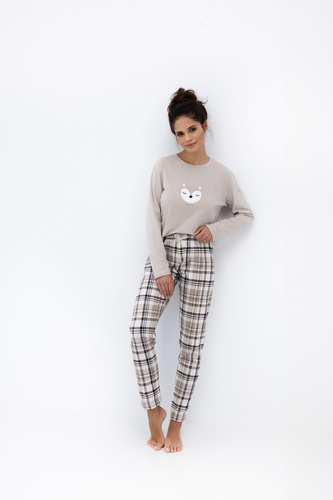 Tinsley Piżama damska Sensis – bawełniana, długa, w kratkę