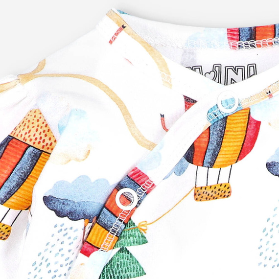 ABN-4036/LAS Kolorowy Las Body kopertowe z bawełny organicznej Nini druk