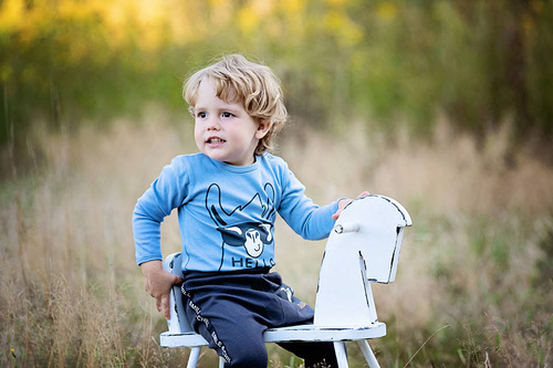 "Hello Dude" Body z długim rękawem Makoma niebieski