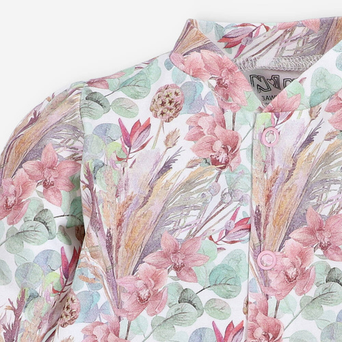 Magic Flowers Kaftanik niemowlęcy z bawełny organicznej Nini 