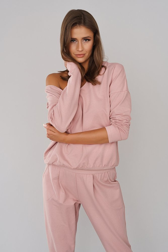 Karina Komplet Damski długi rękaw, spodnie Italian Fashion - karmelowy 