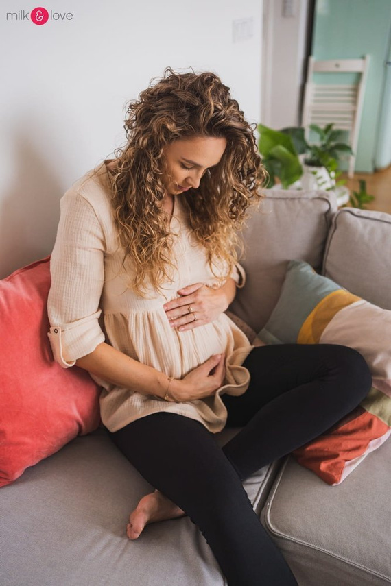 Mother Nature Milk&Love Tunika do karmienia sosnowa zieleń