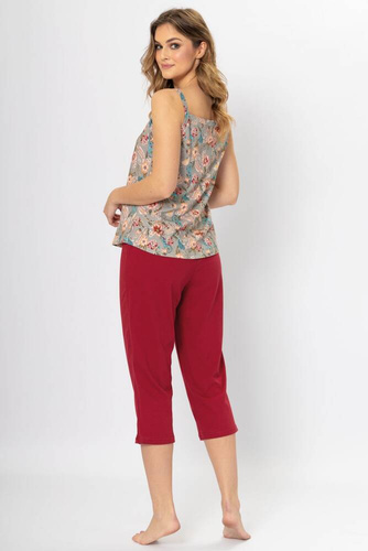 1314 Lucja Piżama damska Leveza bordowy