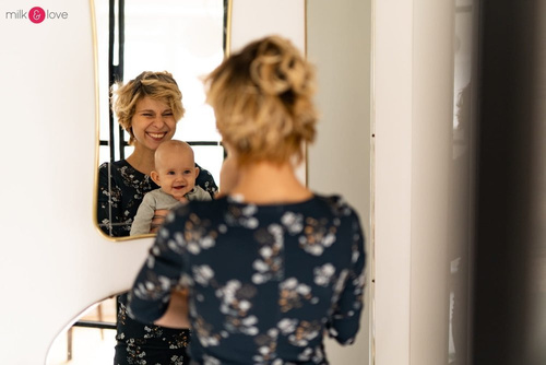 Sukienka do karmienia Milky Dress Milk&Love rękaw 3/4 print kwiatki