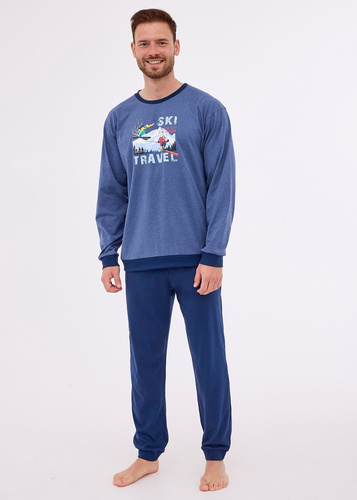 461/257 Ski Piżama męska Cornette granatowy
