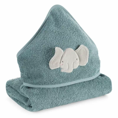 Baby 59 Słonik niemowlęce okrycie kąpielowe Eurofirany niebieski