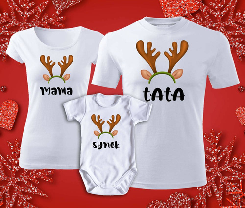 "MAMA TATA SYN" Moocha zestaw koszulek świątecznych