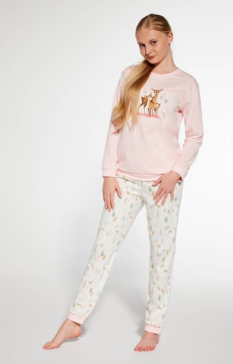 977/164, 978/164 Fall Piżama dziewczęca Cornette - różowy